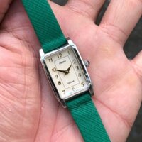 Đồng hồ Nữ SEIKO Exceline cao cấp, dây xanh thay mới