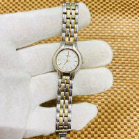 Đồng hồ nữ Seiko V701-2D60, mặt tròn size 25mm, dây thép không rỉ zin độ mới đạt 95%, cam kết hàng chính hãng