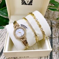 Đồng hồ Nữ Set Anne Klein Mother of Pearl Dial Ladies Watch and Bracelet Set AK/3570GBST.