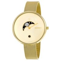 Đồng Hồ Nữ Skagen Gitte Moonphase Gold Dial Gold-tone SKW2373