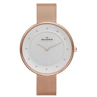 Đồng Hồ Nữ SKAGEN Mặt Tròn, Dây Kim Loại (Thép Không Rỉ) Chính Hãng SKW2142