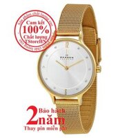 Đồng hồ nữ SKAGEN SKW2150 - Màu Vàng (Gold) mặt trắng size 30mm [bonus]