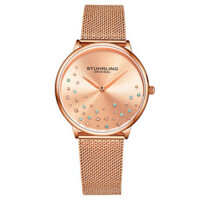 Đồng hồ nữ Stuhrling Original Symphony Quartz mặt vàng hồng M16793 Chính Hãng