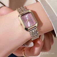 Đồng hồ nữ thời trang đa năng thiết kế niche Ins, phong cách Hàn Quốc, đồng hồ quartz dây thép đơn giản thanh lịch cho sinh viên