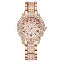 Đồng hồ nữ thời trang Treasure Basin Full Diamond, đồng hồ đeo tay mặt số La Mã retro, đồng hồ quartz thông thường