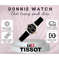 Đồng hồ nữ TISSOT dây da cao cấp,mặt saphiere tròn chống trầy,thép không gỉ,kiểu cách năng động