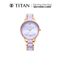 Đồng hồ Nữ TITAN dây thép không gỉ & gốm sứ Purple Ceramics màu Hồng - 95213KD02
