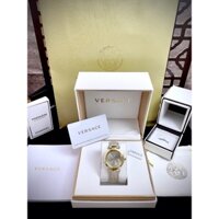 Đồng hồ nữ Ver$ace VAI190016 Revive Mirror Dial Leather Watch 35mm, Full box, luxury diamond watch