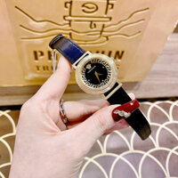 Đồng Hồ Nữ Versace Greca Chic Mặt Siz 36mm Máy Quartz (Pin) Thuy Kính Sapphire Dây Da Đen