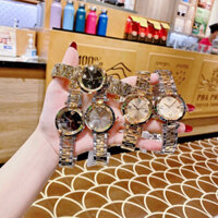 Đồng Hồ Nữ Versace Mặt Tròn Dây Kim Loại Máy Quartz (Pin) Thuỵ Sỹ Kính Sapphiare Dây Kim Loại