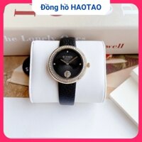 Đồng hồ nữ Versus Lèa Swarovski đồng hồ mặt tròn khung viền đá, mặt điểm 3 viên kim cương lấp lánh HAOTAO VLS01