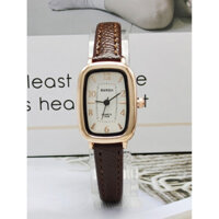 Đồng hồ nữ vintage mới BARSH, đồng hồ đeo tay quartz oval đa năng thời trang sang trọng， đồng hồ nữ  đồng hồ nam