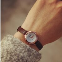 Đồng hồ nữ Yuhao mặt kính khối 3D dây nhí xinh xắn YH02