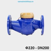 Đồng hồ nước Fuda DN200 Phi 220, nối bích