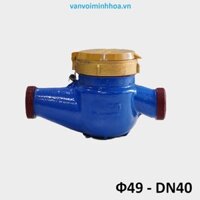 Đồng hồ nước Fuda DN40 Phi 49, nối ren