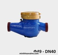 Đồng hồ nước Fuda DN40 Phi 49, nối ren