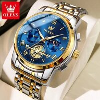 Đồng hồ Olevs Namthoitrang Tourbillon Đồng hồ nam pha mặt trăng Chronograph chống nước