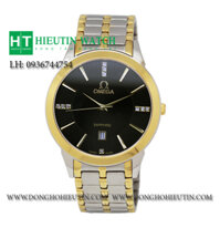 ĐỒNG HỒ OMEGA 802M DÂY ĐỜ MI - VỎ VÀNG MẶT ĐEN