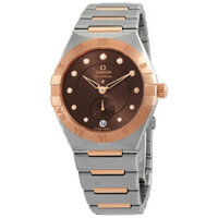 Đồng Hồ Omega Constellation Automatic (máy cơ) Chronometer Diamond Mặt Nâu 131.20.34.20.63.001 (Nữ) Chính Hãng