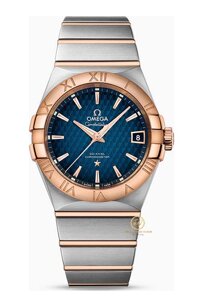 Đồng hồ Omega Constellation Coaxial Blue 123.20.38.21.03.001 Dial all blue 3D