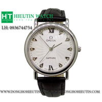 Đồng hồ Omega dây da 550A mặt số kim cương
