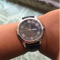Đồng Hồ Omega Dây Da Chạy 2 Lịch
