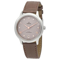 Đồng Hồ Omega De Ville Automatic (máy cơ) Chronometer Diamond Mặt Xám 434.13.34.20.52.002 (Nữ) Chính Hãng
