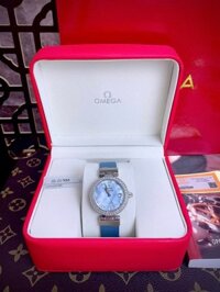 Đồng hồ Omega Deville nữ mặt xà cừ Fake giá rẻ 34mm