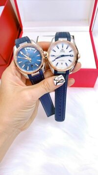Đồng hồ Omega nam dây cao su màu xanh Omega Seamaster Contellation máy cơ 40mm – DWatch