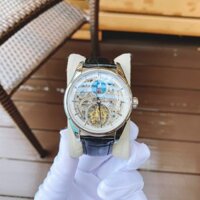 Đồng hồ Omega nam dây da màu đen Omega Automatic cơ lộ máy 42mm