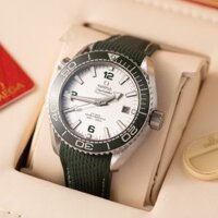 Đồng Hồ Omega Planet Ocean 600M Mặt Vân Xước Xám Niềng Gốm Xanh