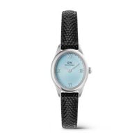 Đồng hồ Ophelia Mini Black Lizard Ice Blue Guilloché - Bạc