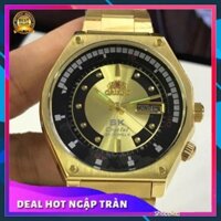 Đồng Hồ Orient Nam Sk Vàng 14k  Mặt Vàng , Đồng hồ thật giá trị thật
