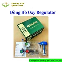 Đồng Hồ Oxy Dùng Cho Bình Oxy Regulator Tặng Kèm Dây Thở