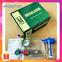 Đồng Hồ Oxy Thở Kimura Chính Xác An Toàn Chất Lượng Trọn Bộ 3 Món Đồng Hồ + Cốc Tạo Ẩm + Ống Dẫn Khí