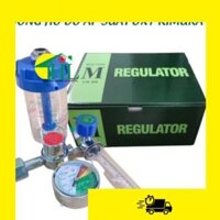 Đồng Hồ Oxy Thở Kimura Chính Xác An Toàn Chất Lượng Trọn Bộ 3 Món Đồng Hồ + Cốc Tạo Ẩm + Ống Dẫn Khí