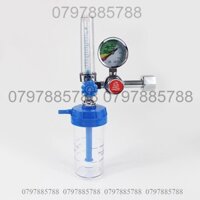 Đồng Hồ Oxy Y Tế Greetmed / PA Medical (Có Bình Tạo Ẩm)