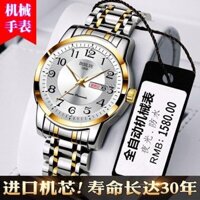 Đồng hồ phi cơ tự động Thụy Sĩ Đồng hồ chống nước phát sáng Đồng hồ nam thanh lịch dành cho nữ Đơn giản Thương hiệu nổi tiếng Đồng hồ nam cặp đôi