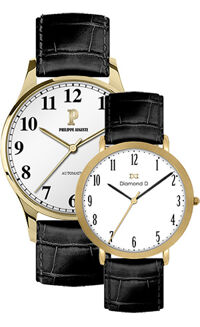 Đồng hồ Philippe Auguste PA5002B + Diamond D DD6001B