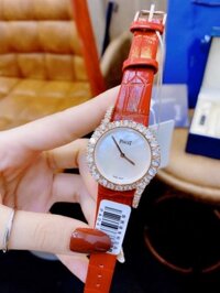 Đồng hồ Piaget nữ dây da màu đỏ Piaget LimeLight Gala đính đá nổi bật – Dwatch P01