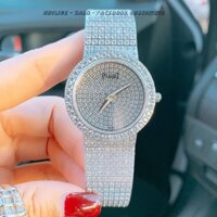 Đồng Hồ Piaget Nữ Đính Đá Bạc Mặt Tròn 38mm - 34mm - 28mm