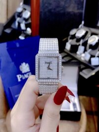 Đồng hồ Piaget nữ siêu cấp dây kim loại mặt chữ nhật Piaget Full Diamond PA 74 – DWatch