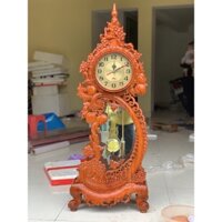 Đồng hồ quả đào gỗ hương cao 1m1 rộng 45 sâu 16cm