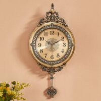 Đồng hồ quả lắc cổ điển decor phòng khách đẹp - Đồng hồ treo tường quả lắc trang trí nhà đẹp và quà biếu tặng ý nghĩa