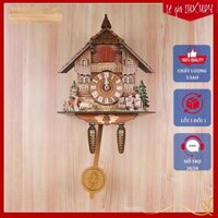 Đồng hồ quả lắc Tân Cổ Điển cúc ku treo tường- Đồng hồ treo tường điểm chuông 60p/1 lần