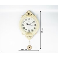 Đồng Hồ Quả Lắc Treo Tường Màu Kem DH33, DH34