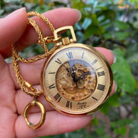 Đồng hồ quả quýt Aroma máy vàng lộ cơ