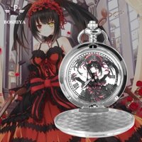 Đồng Hồ Quả Quýt Tự Động Bỏ Túi Nắp Lật In Hình anime dating battle tokisaki Phong Cách retro Hoài Cổ Cho Nam Và Nữ