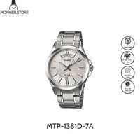 Đồng Hồ Quartz Nam Casio MONNERSTORE MTP-1381D-7A Thiết Kế Mặt Kính Khoáng 40mm, Dây Thép Và Vỏ Thép Không Gỉ
