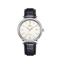 Đồng hồ quyến rũ Dây da cổ điển BTFN2 Xu hướng cơ khí tự động cao quý IWC Portofino Đơn giản Thoải mái sang trọng Mặt số trắng 40MM, Tuyệt đẹp phù hợp